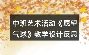 中班藝術(shù)活動《愿望氣球》教學設(shè)計反思