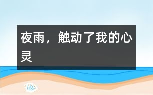 夜雨，觸動(dòng)了我的心靈