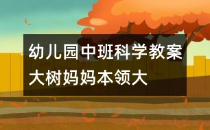 幼兒園中班科學(xué)教案：大樹(shù)媽媽本領(lǐng)大