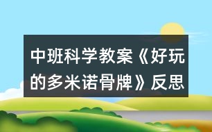 中班科學教案《好玩的多米諾骨牌》反思