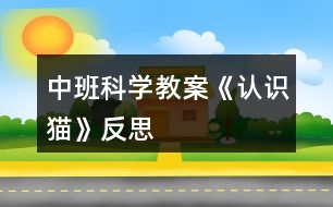 中班科學(xué)教案《認(rèn)識貓》反思