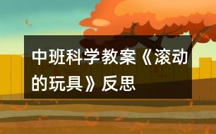 中班科學(xué)教案《滾動(dòng)的玩具》反思