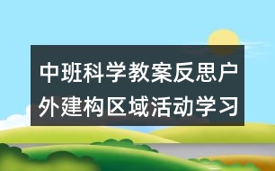 中班科學(xué)教案反思戶(hù)外建構(gòu)區(qū)域活動(dòng)學(xué)習(xí)統(tǒng)計(jì)