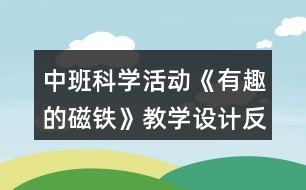 中班科學(xué)活動《有趣的磁鐵》教學(xué)設(shè)計(jì)反思