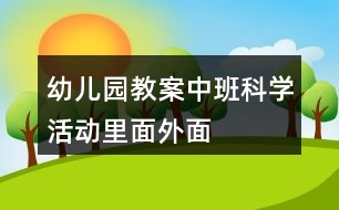 幼兒園教案中班科學(xué)活動里面外面