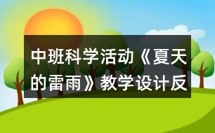 中班科學(xué)活動《夏天的雷雨》教學(xué)設(shè)計反思