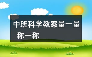 中班科學(xué)教案量一量  稱(chēng)一稱(chēng)