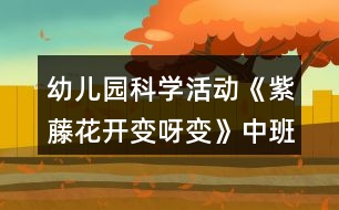 幼兒園科學(xué)活動(dòng)《紫藤花開(kāi)變呀變》中班精品教案反思