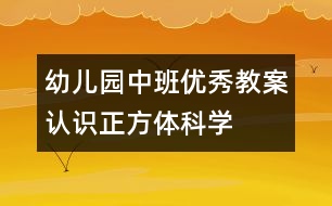 幼兒園中班優(yōu)秀教案認識正方體（科學(xué)）