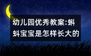 幼兒園優(yōu)秀教案:蝌蚪寶寶是怎樣長(zhǎng)大的?。ㄖ邪嗫茖W(xué)活動(dòng)）