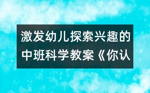 激發(fā)幼兒探索興趣的中班科學(xué)教案：《你認(rèn)識(shí)我嗎？》