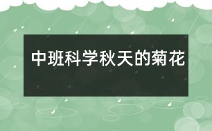 中班科學(xué)秋天的菊花