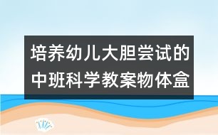 培養(yǎng)幼兒大膽嘗試的中班科學教案：物體盒沉浮