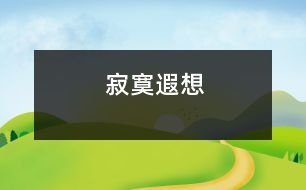 寂寞遐想