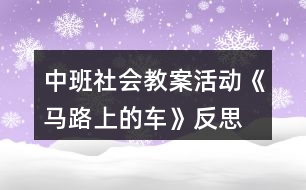 中班社會(huì)教案活動(dòng)《馬路上的車》反思