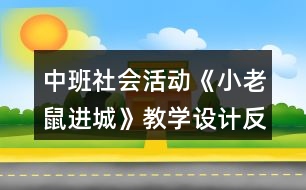 中班社會活動《小老鼠進城》教學設(shè)計反思