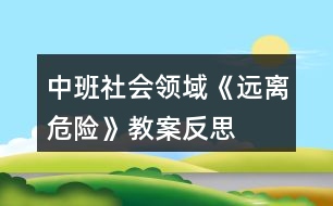 中班社會領(lǐng)域《遠離危險》教案反思