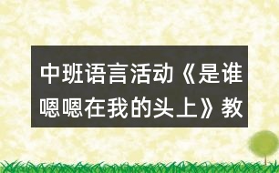 中班語言活動(dòng)《是誰嗯嗯在我的頭上》教學(xué)設(shè)計(jì)反思