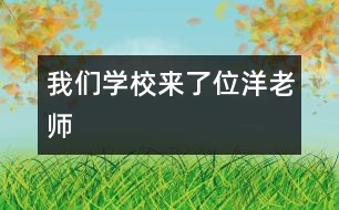 我們學(xué)校來(lái)了位洋老師
