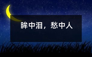 眸中淚，愁中人