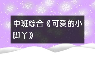 中班綜合《可愛的小腳丫》