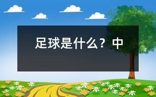 足球是什么？（中）