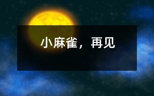 小麻雀，再見