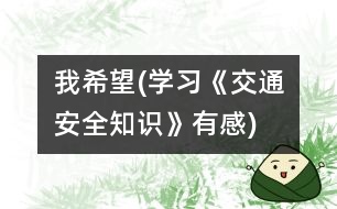 我希望(學習《交通安全知識》有感)