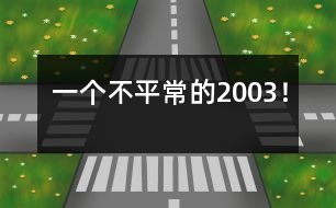 一個不平常的2003！