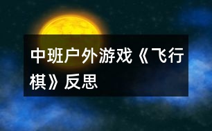 中班戶(hù)外游戲《飛行棋》反思