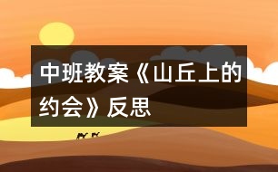 中班教案《山丘上的約會》反思