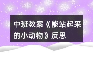 中班教案《能站起來的小動(dòng)物》反思