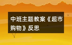 中班主題教案《超市購(gòu)物》反思