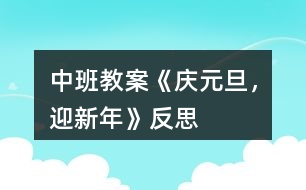 中班教案《“慶元旦，迎新年”》反思