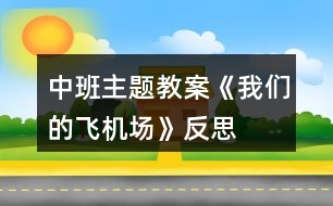 中班主題教案《我們的飛機場》反思