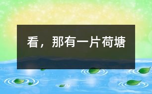 看，那有一片荷塘