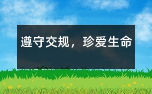 遵守交規(guī)，珍愛生命