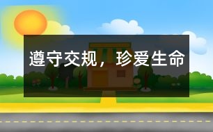 遵守交規(guī)，珍愛生命