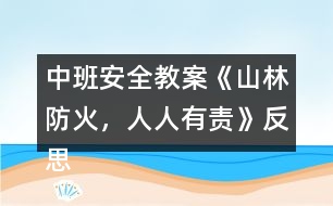 中班安全教案《山林防火，人人有責(zé)》反思