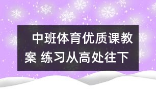   中班體育優(yōu)質課教案 ：練習從高處往下跳的教案