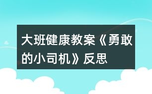 大班健康教案《勇敢的小司機(jī)》反思