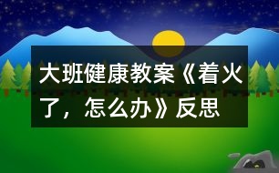 大班健康教案《著火了，怎么辦》反思
