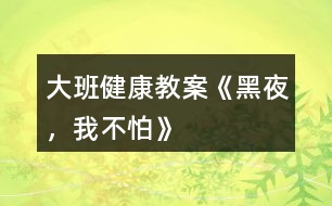 大班健康教案《黑夜，我不怕》