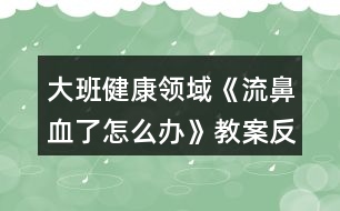 大班健康領域《流鼻血了怎么辦》教案反思