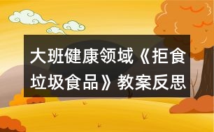 大班健康領域《拒食垃圾食品》教案反思
