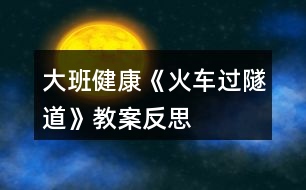 大班健康《火車(chē)過(guò)隧道》教案反思