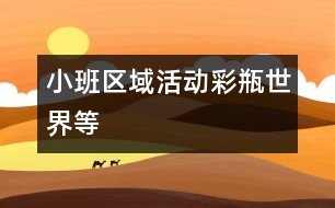 小班區(qū)域活動(dòng)：彩瓶世界等