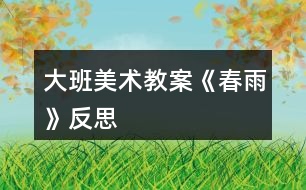 大班美術(shù)教案《春雨》反思