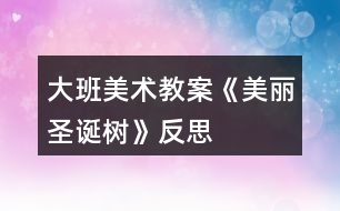 大班美術(shù)教案《美麗圣誕樹(shù)》反思