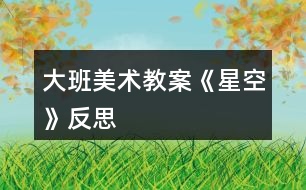 大班美術教案《星空》反思